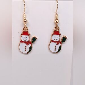 Earrings Christmas Snowman Dangle Women's New f59
